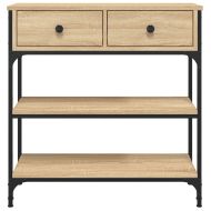 Конзолна маса, дъб сонома, 72,5x25x75 см, инженерно дърво