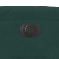 Електрически реклайнер стол, тъмнозелен, кадифе