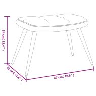 Релаксиращ фотьойл с табуретка, черен кадифе