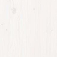 Дървена коледна елха за декорация бял 120 см борово дърво масив