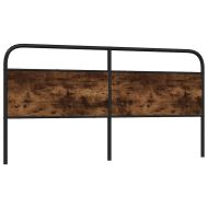 Резервна табла за легло, опушен дъб, 200 см, стомана и инженерно дърво