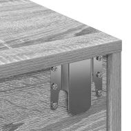 Стенен рафт с чекмеджета сив сонома 80x33x17 см инженерно дърво