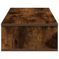 Стенен рафт с чекмеджета опушен дъб 80x34x17 см инженерно дърво