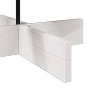 Дървена коледна елха за декорация бял 100 см борово дърво масив