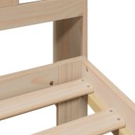 Легло с етажерка за книги, без матрак, 140x200 см, бор масив