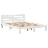 Легло с етажерка за книги, без матрак, 160x200 см, бор масив