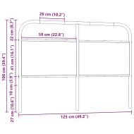Резервна табла за легло, дъб сонома, 120 см, стомана и инженерно дърво