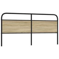 Резервна табла за легло, дъб сонома, 180 см, стомана и инженерно дърво