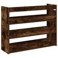 Етажерка за обувки, опушен дъб, 80x25x62 см, инженерно дърво