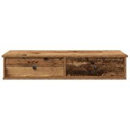 Стенен рафт с чекмеджета 100x37,5x19 см инженерно дърво
