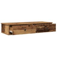 Стенен рафт с чекмеджета 100x37,5x19 см инженерно дърво