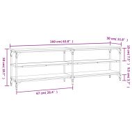ТB шкаф, дъб сонома, 160x30x50 см, инженерно дърво