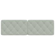 Мека табла за легло, светлосива, 160 см, кадифе