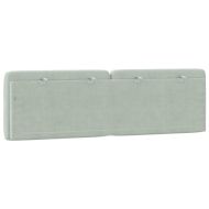 Мека табла за легло, светлосива, 160 см, кадифе