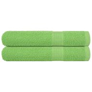 Кърпи за сауна FROGN 2 бр. Ябълково зелени 80x200 см 360 г/м²