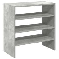 Поставки за обувки, 2 бр, стифируеми, бетонно сив, 60x30x30,5см