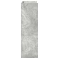 Етажерка за обувки, бетонно сива, 60x25x81 см, инженерно дърво