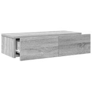 Стенен рафт с чекмеджета 60x26,5x15 см инженерно дърво