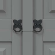 Гардероб, мексикански бор, стил Корона, 3 врати, сив