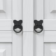 Гардероб, мексикански бор, стил Корона, 3 врати, бял