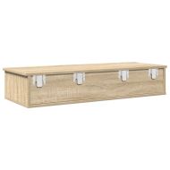 Стенен рафт с чекмеджета 100x37,5x19 см инженерно дърво