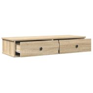 Стенен рафт с чекмеджета 100x37,5x19 см инженерно дърво