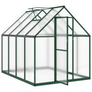Оранжерия с основа рамка зелен 224x169x195 см алуминий