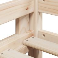 Високо легло с покрив, 80x200 см, борово дърво масив