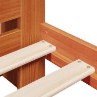 Легло с рафтове за книги без матрак кафяв 90x190 см бор масив