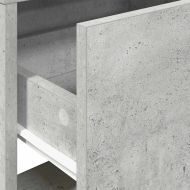 Нощно шкафче с чекмедже, бетонно сив, 51x31x47 см