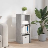 Библиотека стифиращи бетонно сив 30x30x80 см инженерно дърво
