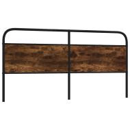 Резервна табла за легло, опушен дъб, 190 см, стомана и инженерно дърво