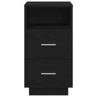Нощно шкафче с 2 чекмеджета, черно, 36x36x68 см