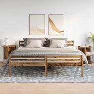 Нощни масички, 2 бр, старо дърво, 46,5x29x61см инженерно дърво