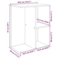 Нощни масички, 2 бр, старо дърво, 46,5x29x61см инженерно дърво