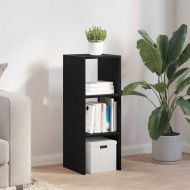 Библиотека стифиращи черен дъб 30x30x80 см инженерно дърво
