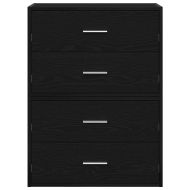 Шкафове с 2 чекмеджета 2бр черен дъб 60x31x40см инженерно дърво