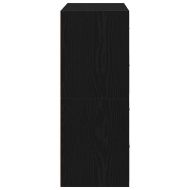 Шкафове с 2 чекмеджета 2бр черен дъб 60x31x40см инженерно дърво