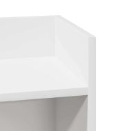 Странични маси с рафт, 2 бр, бели, 25,5x27x60 см