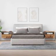 Нощни шкафчета за стенен монтаж, 2 бр, старо дърво 45x26x28,5см