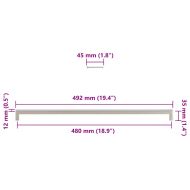 Дръжки за шкафове, 5 бр, сребристи, 480 мм, неръждаема стомана