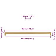 Дръжки за шкафове, 5 бр, златисти, 480 мм, неръждаема стомана