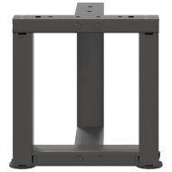 Крака за масичка за кафе, Т-образни, 2 бр., антрацит, 30x25x(30-31) см, стомана