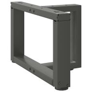 Крака за масичка за кафе, Т-образни, 2 бр., антрацит, 40x25x(30-31) см, стомана