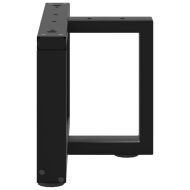 Крака за масичка за кафе, Т-образни, 2 бр., черни, 40x25x(30-31) см, стомана