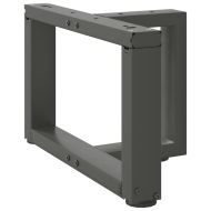 Крака за масичка за кафе, Т-образни, 2 бр., антрацит, 50x25x(30-31) см, стомана