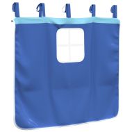 Завеси за високо детско легло, сини, полиестер