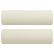 3-местен диван с декоративни възглавници кремав 180 см кадифе