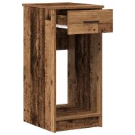Стойка за компютърна кула с чекмедже старо дърво 35x45x77 см