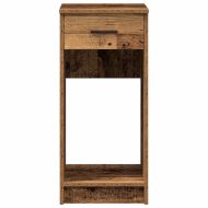 Стойка за компютърна кула с чекмедже старо дърво 35x45x77 см